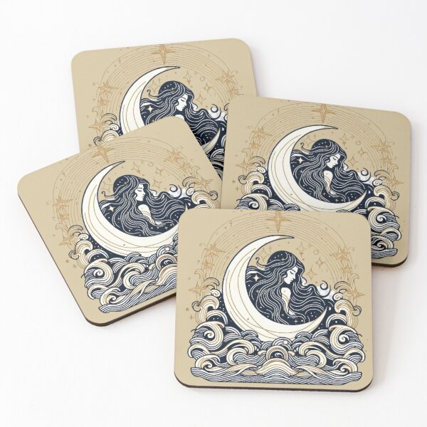 Item preview, Goddess of the Moon – Mystical Celestial Art designed and sold by Roberta Calabrese.