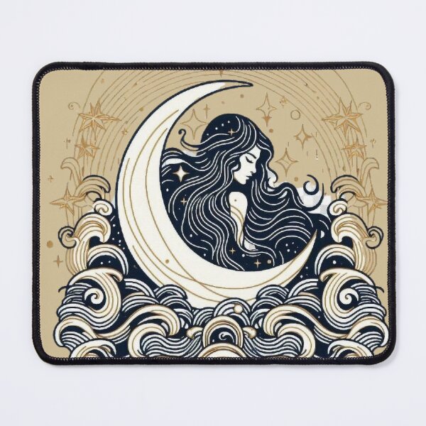 Item preview, Goddess of the Moon – Mystical Celestial Art designed and sold by Roberta Calabrese.