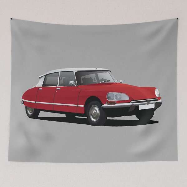 Item preview, DS19 illustration, red with white top designed and sold by knappidesign.
