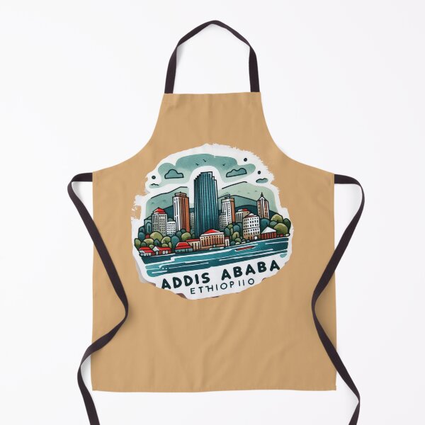 Item preview, Addis Ababa Ethiopia Minimalist Watercolor Cityscape Sticker with Flag ,  designed and sold by PaintMeWorld.
