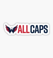 Washington Capitals All Caps Sticker