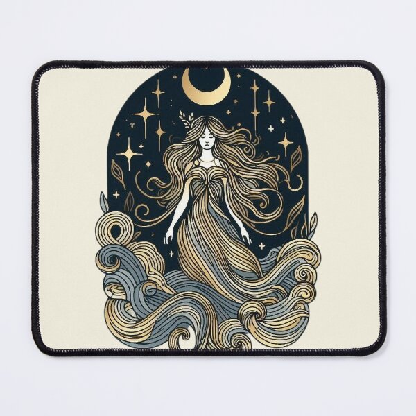 Item preview, Goddess of the Moon – Mystical Celestial Art designed and sold by Roberta Calabrese.