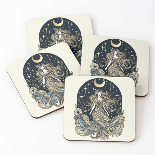 Item preview, Goddess of the Moon – Mystical Celestial Art designed and sold by Roberta Calabrese.