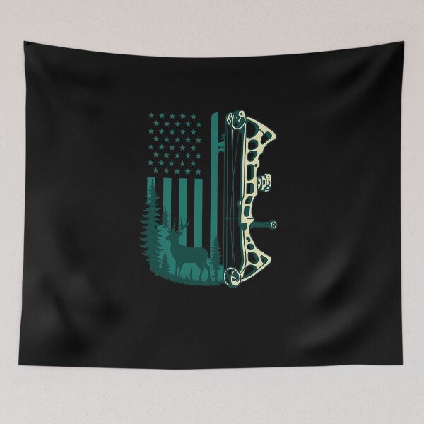 Item preview, Patriotic Bowhunting USA Flag Bow Archery Deer Hunting Wild designed and sold by diyoor.
