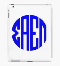 Sigma Alpha Epsilon Pi Monogram (Blue) iPad Case/Skin