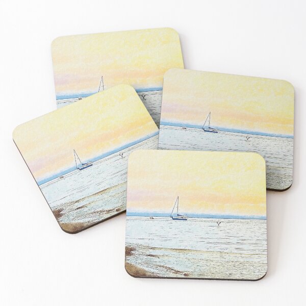 Item preview, Watercolor beach sunset designed and sold by 1983Paint.