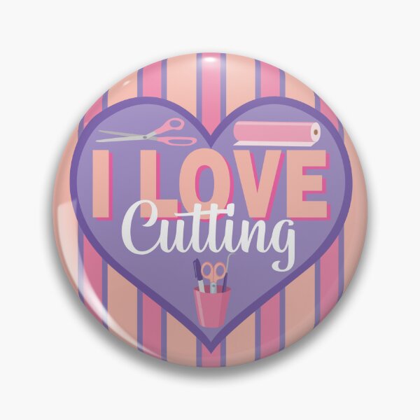 Item preview, Fabric Panels I Love Cutting - PURPLE AND PEACH designed and sold by StellarFX.