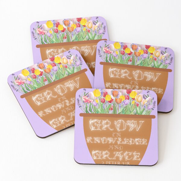 Item preview, Grow in Knowledge & Grace flowerpot designed and sold by stella literarium.