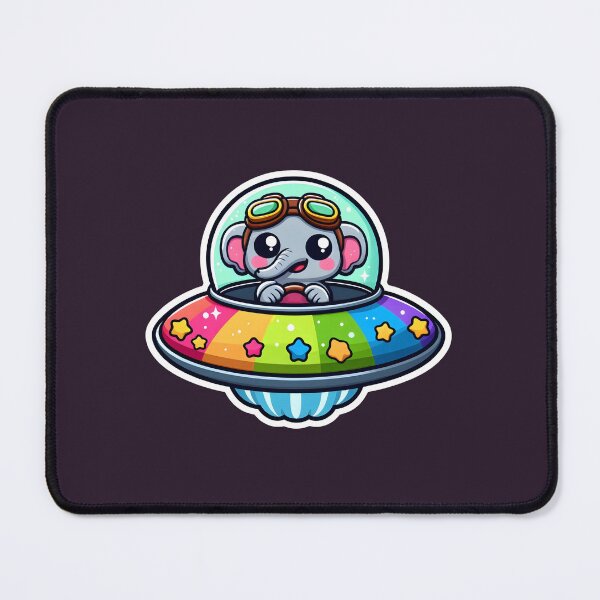 Item preview, UFO Rainbow Elephant designed and sold by ArtistEmbrace.