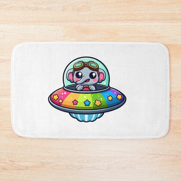 Item preview, UFO Rainbow Elephant designed and sold by ArtistEmbrace.