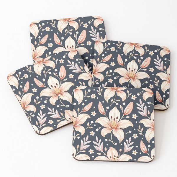Item preview, Ethereal Lily Garden - Bohemian Seamless Pattern designed and sold by Ajay Creative Studio.