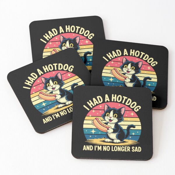 Item preview, I Had A Hotdog And I'm No Longer Sad vintage retro sunset designed and sold by MotivaChic.