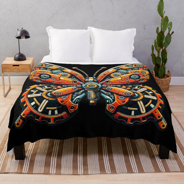 Item preview, Steampunk Mechanical Butterfly – Futuristic Cyber Insect Art designed and sold by Broken Minimalister.
