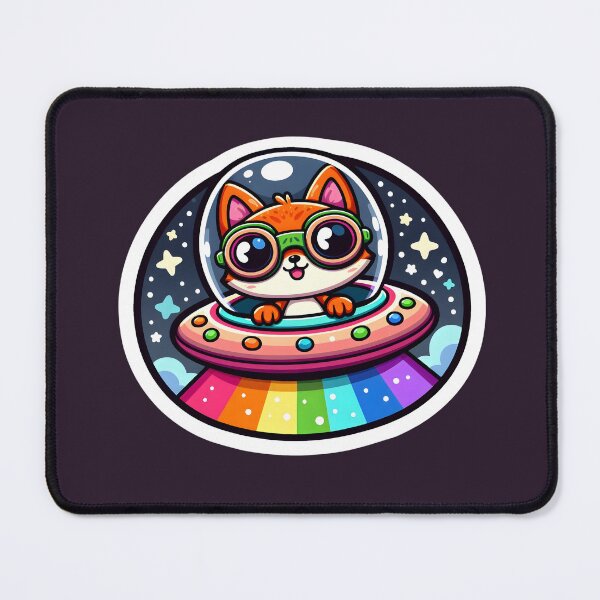 Item preview, UFO Rainbow Fox designed and sold by ArtistEmbrace.
