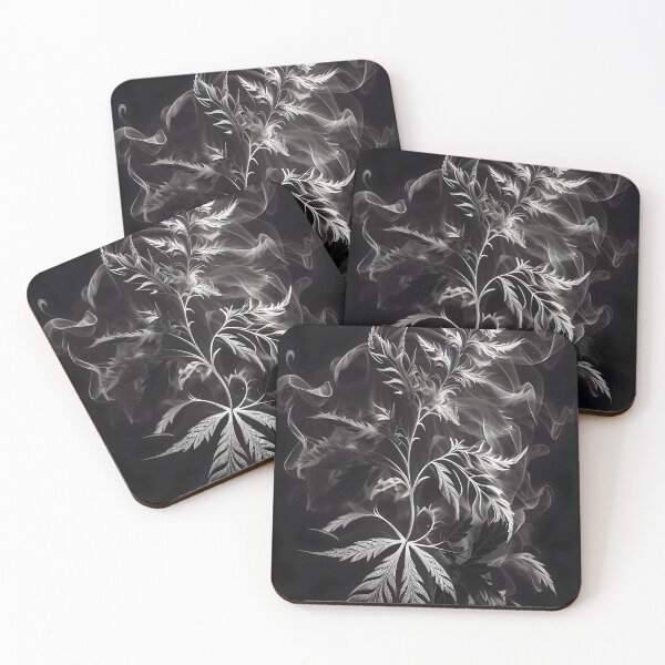 Item preview, Mystical Leaves Silhouette Art Print designed and sold by ShadowAndSlate.