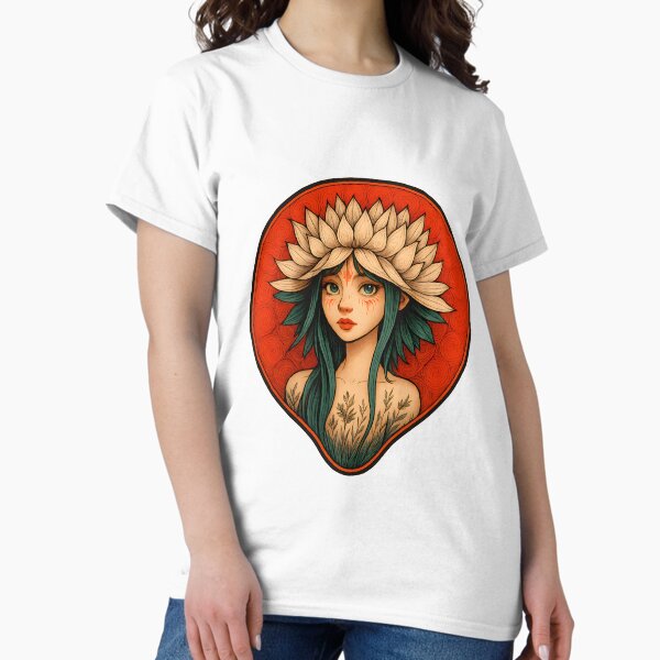 Item preview, Flower Faery. Girl with floral bonnet. designed and sold by Shoot-The-Moon.