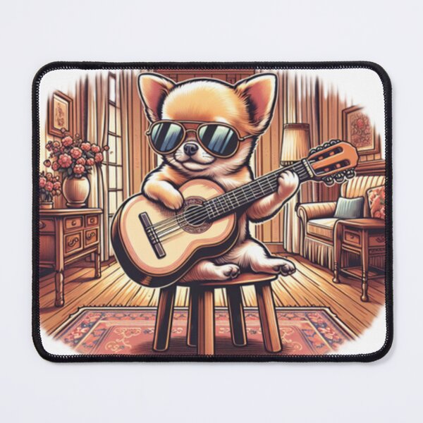Item preview, Mini Maestro Chihuahua Guitarist designed and sold by Iuqiune.
