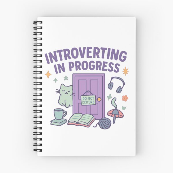Item preview, Introverting in Progress | Funny Introvert Quote Design | Quiet Time Sticker for Cozy Souls & Socially Drained Humans designed and sold by Memorph.