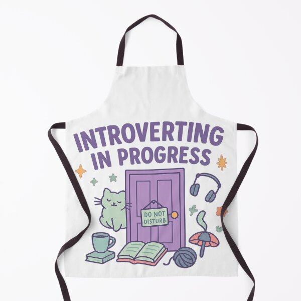 Item preview, Introverting in Progress | Funny Introvert Quote Design | Quiet Time Sticker for Cozy Souls & Socially Drained Humans designed and sold by Memorph.