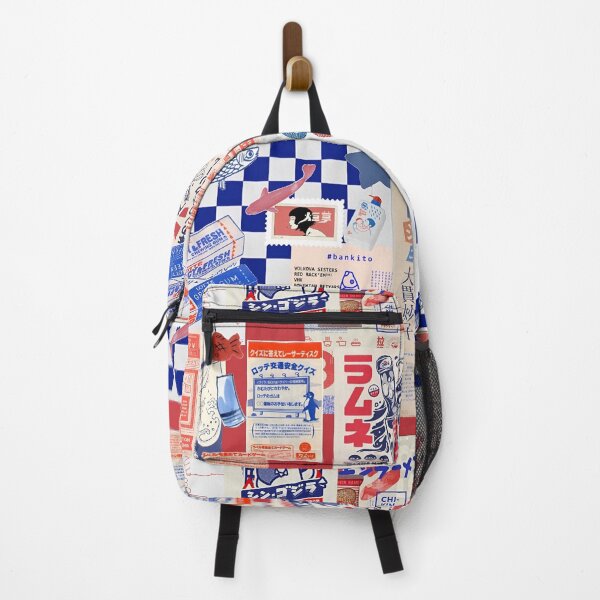 Item preview, Retro Red Blue Japanese Pop Art Illustration  designed and sold by TellUsTheStory.