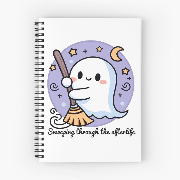 Item preview, Sweeping Through the Afterlife Cute Ghost designed and sold by Doodle Moon Studios.