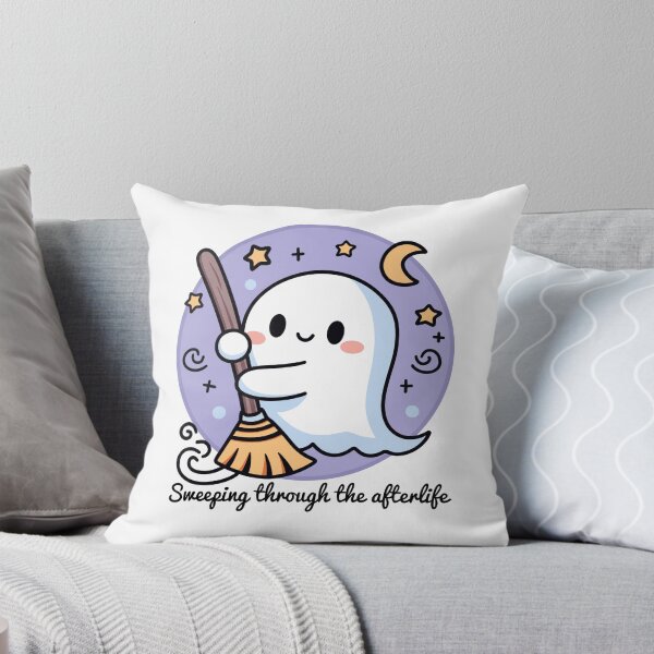 Item preview, Sweeping Through the Afterlife Cute Ghost designed and sold by janegreenwood.