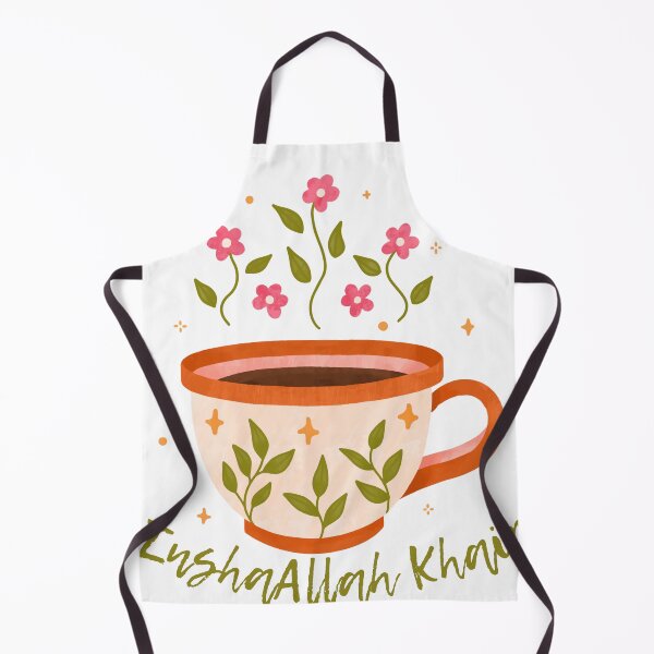 Item preview, InshaAllah Khair – Floral Chai Cup Islamic Affirmation Design designed and sold by Sabr and Chai.