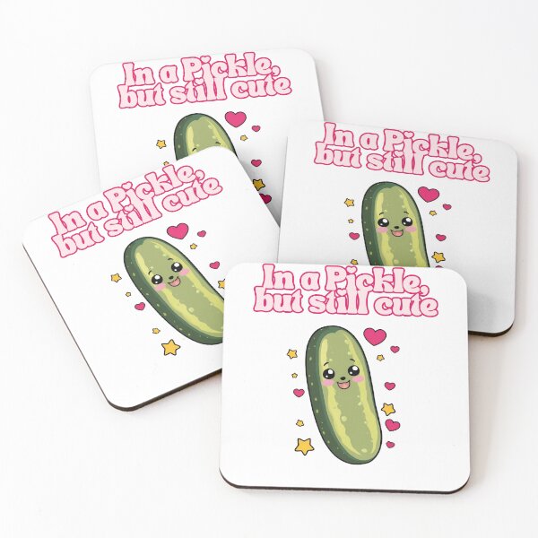 Item preview, In a Pickle but Still Cute – Funny Kawaii Pickle Pun Design designed and sold by Jane-Phoenix.