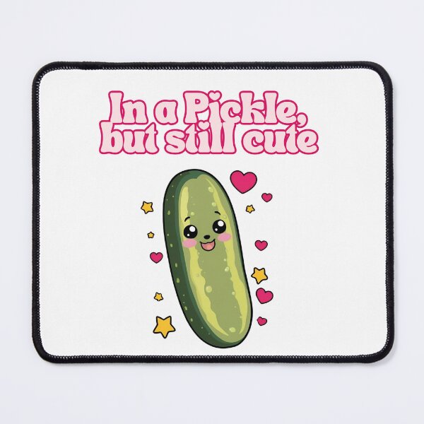 Item preview, In a Pickle but Still Cute – Funny Kawaii Pickle Pun Design designed and sold by Jane-Phoenix.