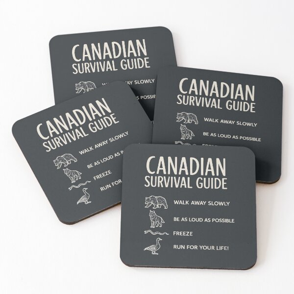 Item preview, Canadian Survival Guide Funny Wildlife Caution Chart designed and sold by HowToCanadian.