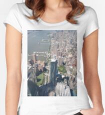 New York, Manhattan, downtown, #NewYork, #Manhattan, #downtown  Women's Fitted Scoop T-Shirt