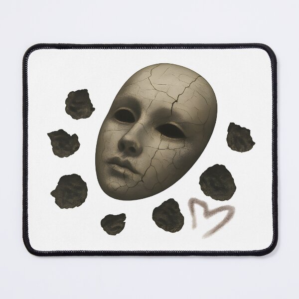 Item preview, Cracked Silence – Mask on the Pavement, alternative, emo, grunge, grunge shirt, emotional design designed and sold by INVENTAPPAREL.