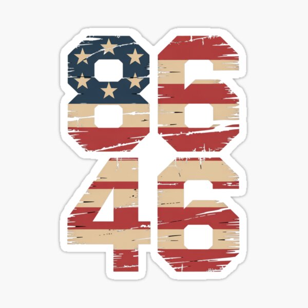 Item preview, "86 46 American Flag Distressed Design – Anti-Biden Patriotic Statement" designed and sold by ASHTEEZ.