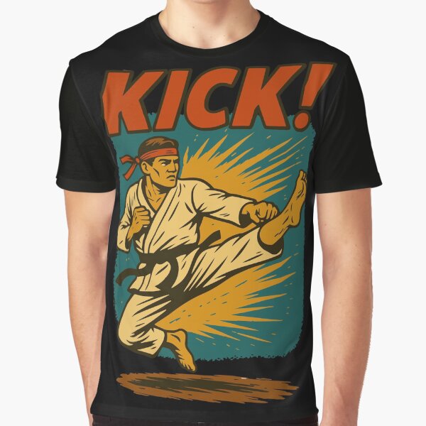 Item preview,  Kick – Retro Comic Action Martial Arts Design designed and sold by TheBlandBrand.