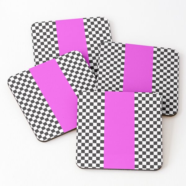 Item preview, Checkered black white  hot pink  designed and sold by Renee Lavoie.