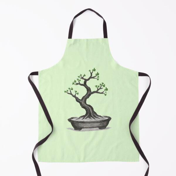Item preview, Bonsai Tree with Thumbs-Up Leaves Modern Sumi-e designed and sold by Analog-attire.