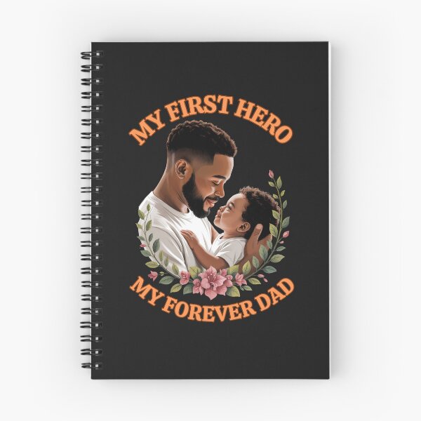 Item preview, Black Father Holding Baby With Flowers: My First Hero My Forever Dad designed and sold by elynne9.