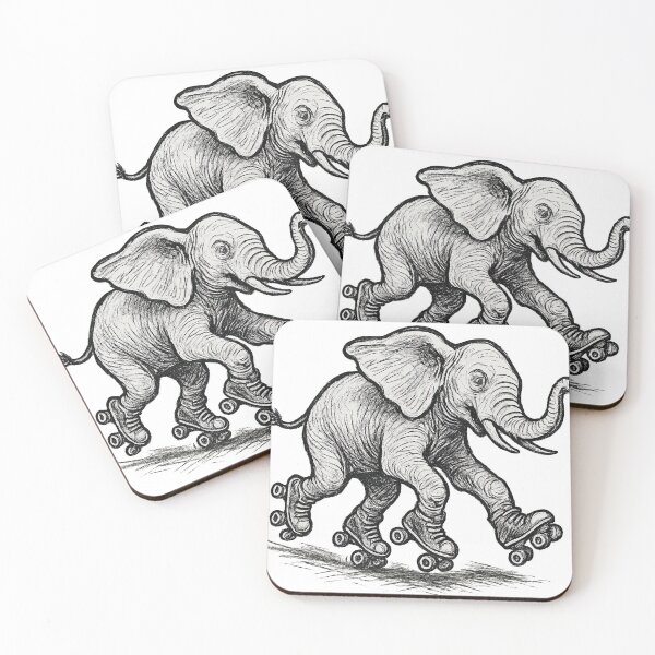 Item preview, Elephant roller skater designed and sold by KiwiGrizzly.
