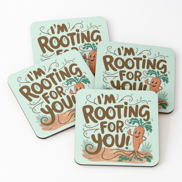 Item preview, I’m Rooting for You! – Cheerful Root Cartoon for Plant Moms  designed and sold by Rajasekar.
