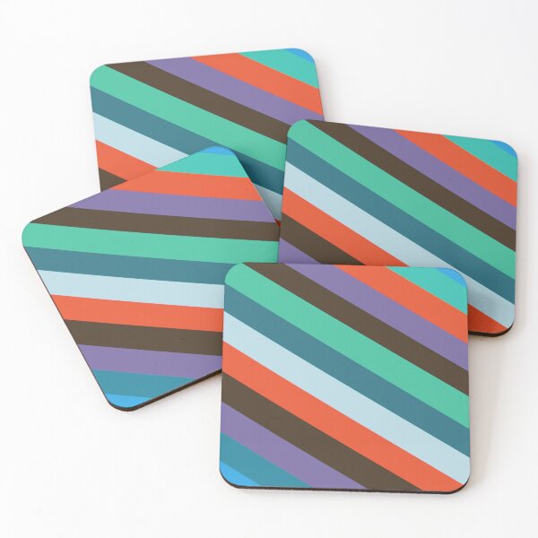 Item preview, 7 colour diagonal stripes design designed and sold by ModSupporters.