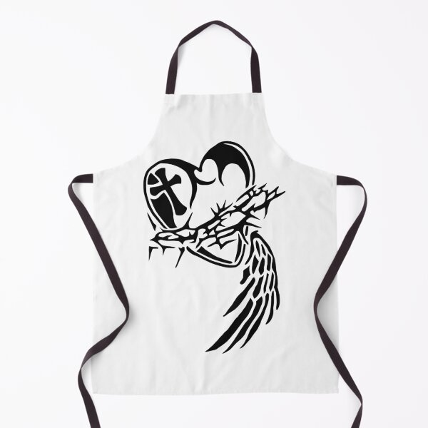 Item preview, Heart with wings and crown of thorns designed and sold by tesh4skulls.