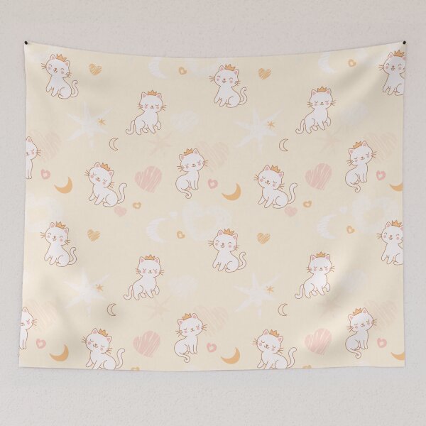 Item preview, Cute Princess Cats Seamless Pattern designed and sold by babanovaesha.