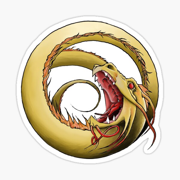 Dragon céleste doré Sticker