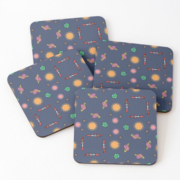 Item preview, Space Doodle Pattern with Rockets and Planets designed and sold by JKDESING.
