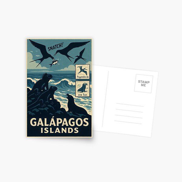 Item preview, Galápagos Islands Wildlife – Frigatebirds, Iguanas & Sea Lions designed and sold by WildlifeInc.