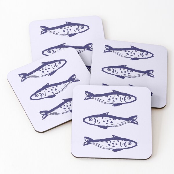 Item preview, navy sardines 3 pack designed and sold by PurpleDingo.