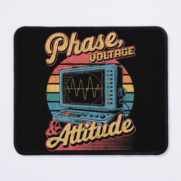 Item preview, Phase Voltage & Attitude – Retro Electrician Humor designed and sold by PECCATOR.