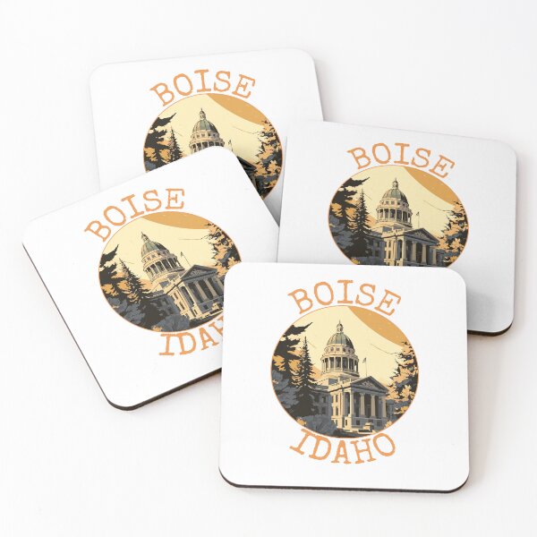 Item preview, Boise Idaho, USA Retro Travel Art Circle Emblem designed and sold by MaateoDesign.