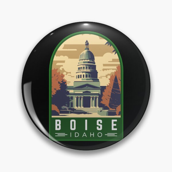 Item preview, Boise Idaho, USA Vintage Travel Art Emblem designed and sold by MaateoDesign.