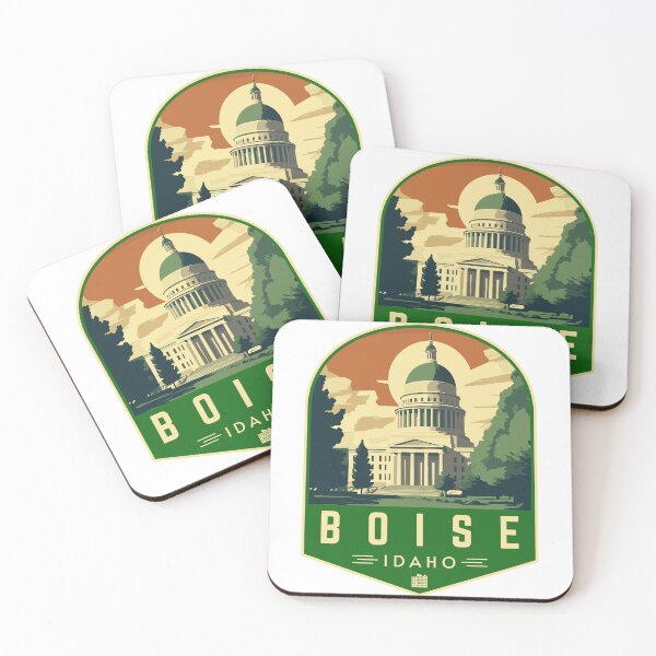 Item preview, Boise in Idaho, USA Retro Travel Art Emblem designed and sold by MaateoDesign.